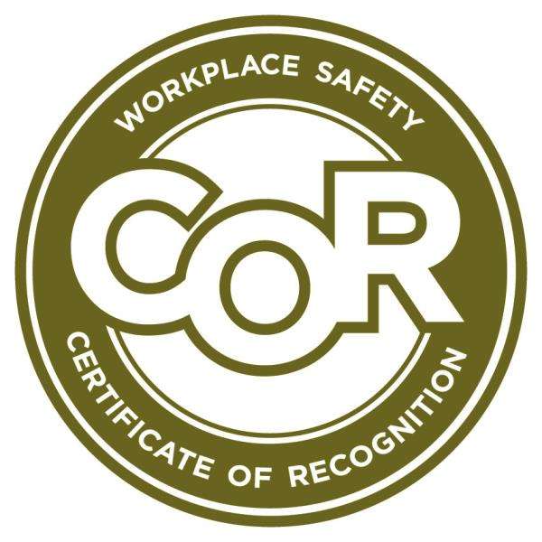 Certificate of Recognition (COR) workplace safety logo